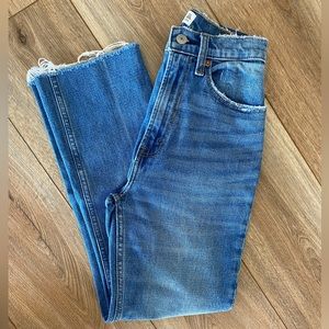 Abercrombie Ankle Straight Ultra High Rise Jeans. 23 waist, short length.